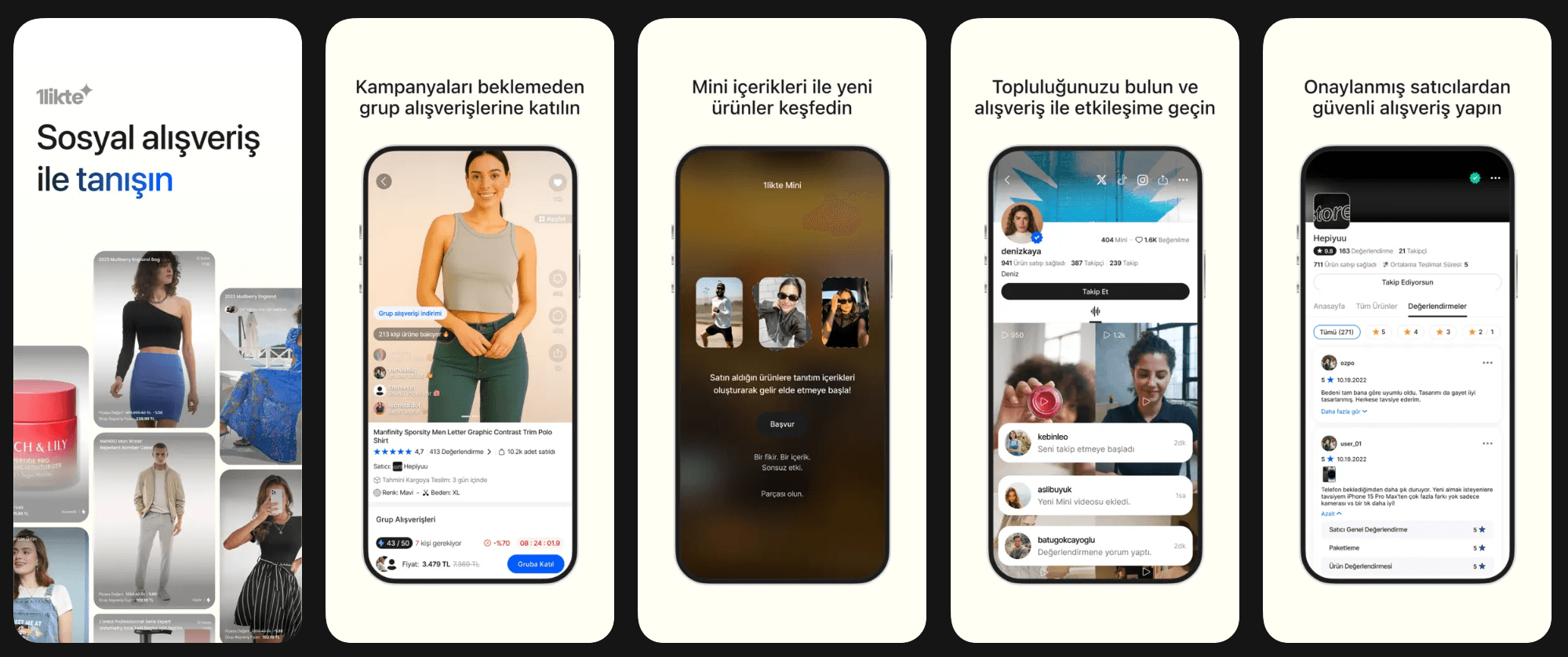 1likte Mobile Application screenshot